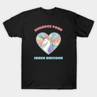 Embrace your inner unicorn - a cute rainbow unicorn T-Shirt